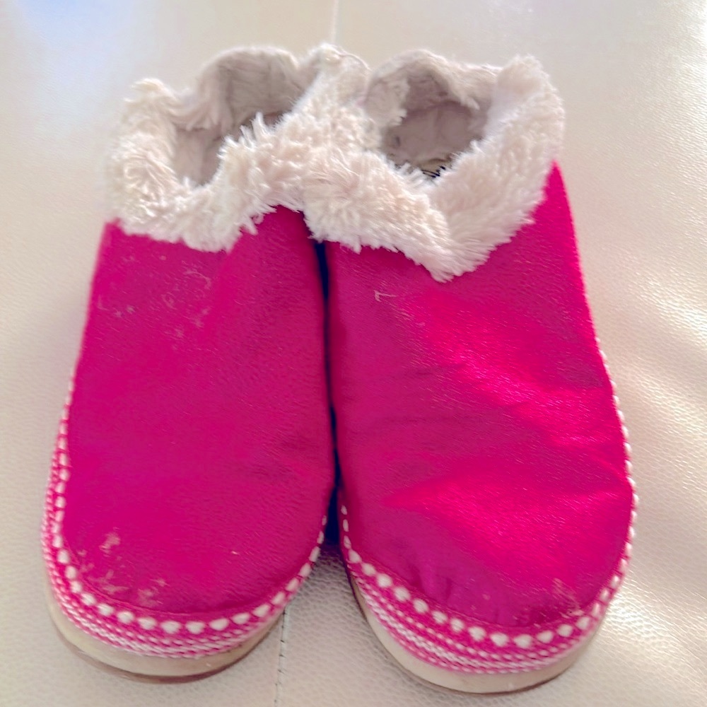 Zodiac Sherpa Slippers Mules 7/8 Pink Slip On Casual Lounge Lined Barbie
